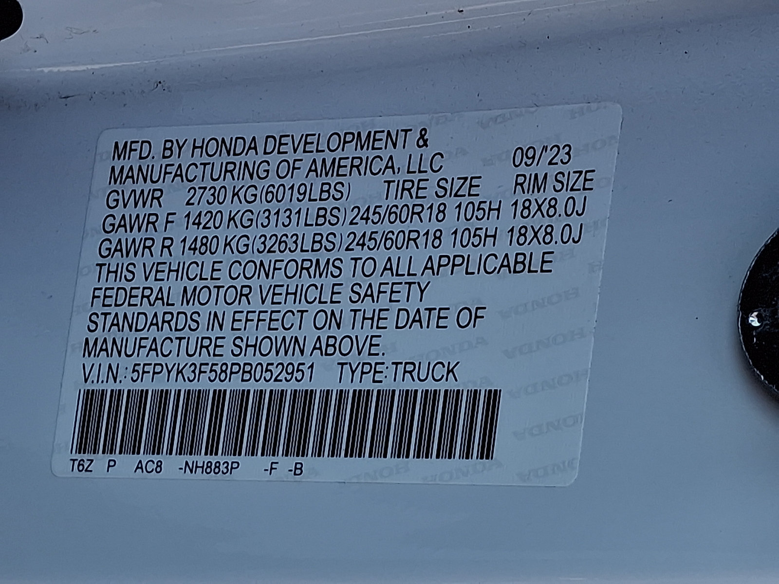 Used 2023 Honda Ridgeline RTL image 27