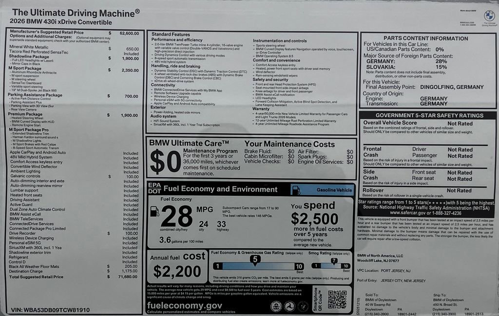 New 2026 BMW 430i xDrive Convertible w/ M Sport Package image 18