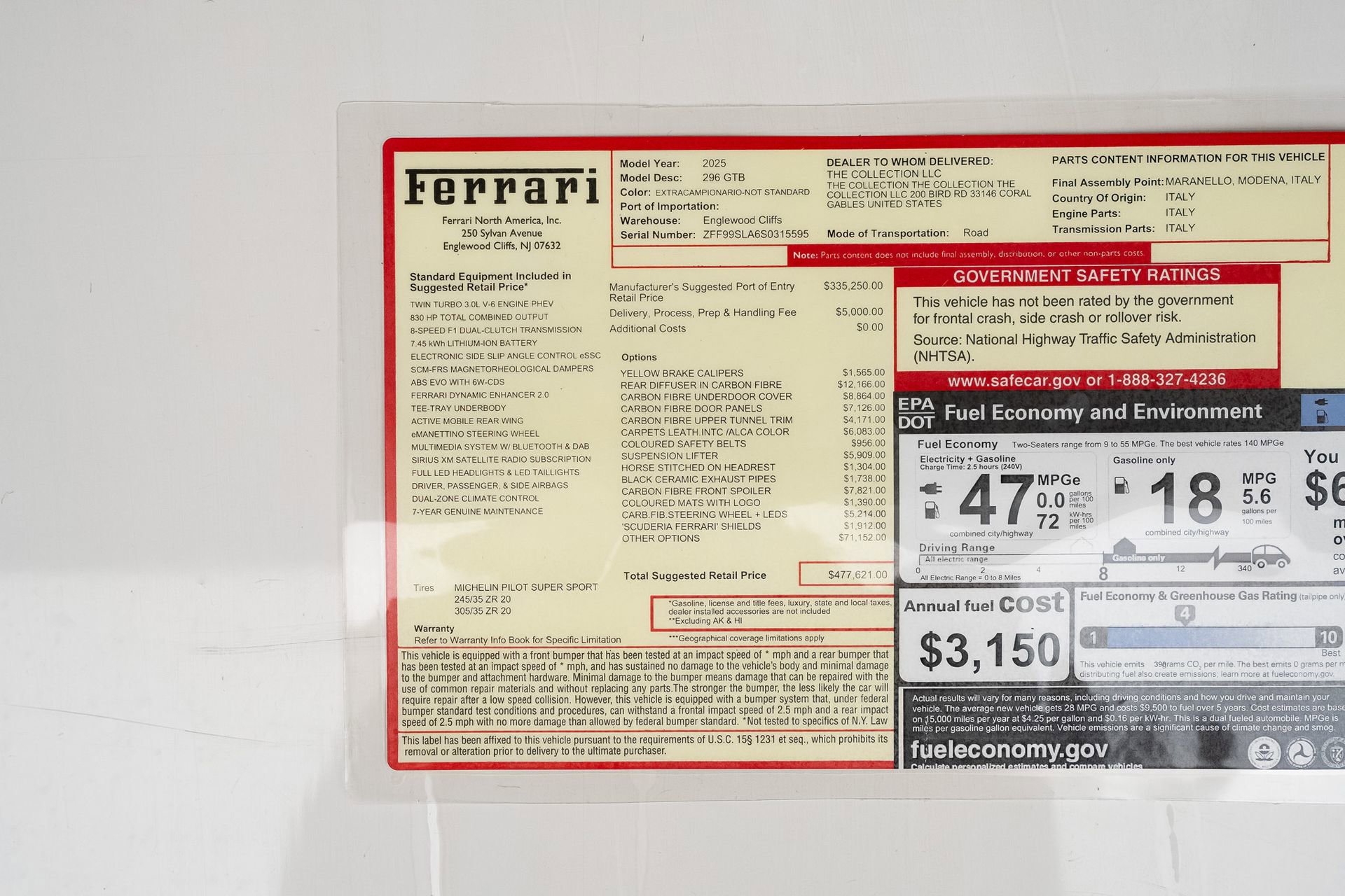 Used 2025 Ferrari 296 GTB RWD image 78