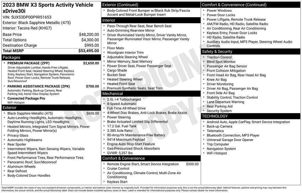 Certified 2023 BMW X3 xDrive30i w/ Premium Package image 23