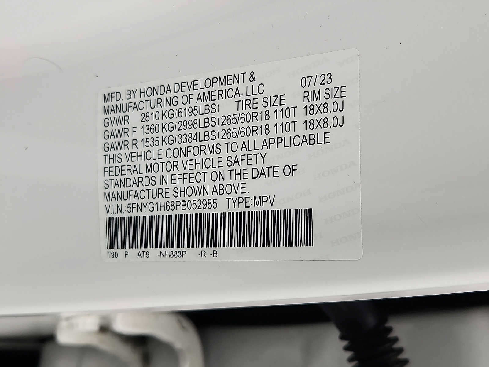Certified 2023 Honda Pilot TrailSport image 29