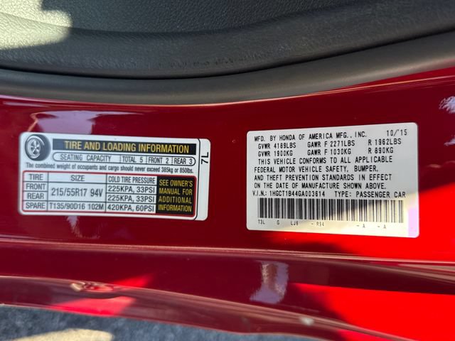 Used 2016 Honda Accord LX-S image 18