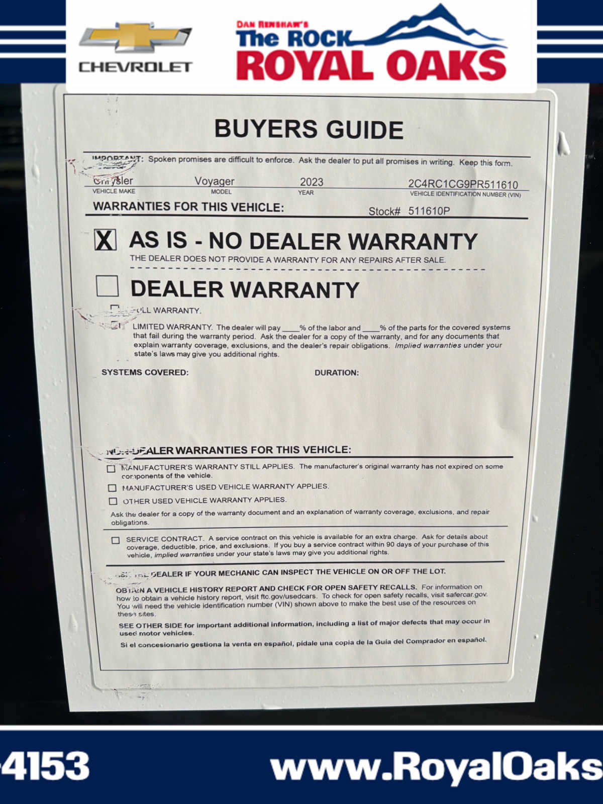 Used 2023 Chrysler Voyager LX FWD image 33