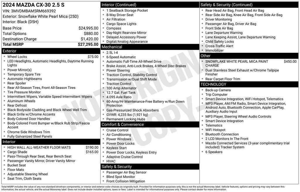 Certified 2024 MAZDA CX-30 AWD 2.5 S image 37