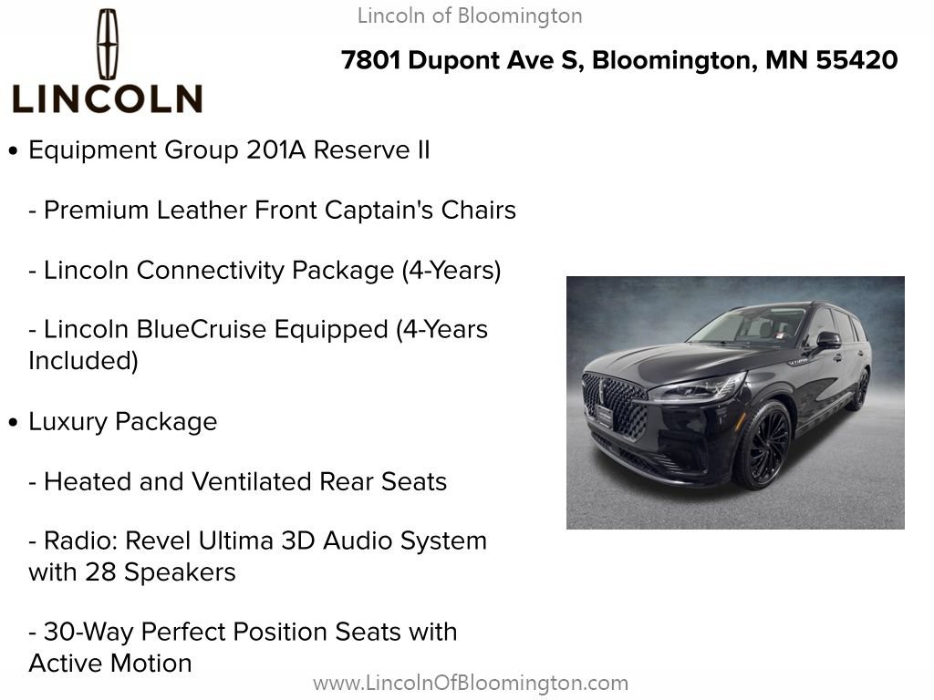 Certified 2026 Lincoln Aviator Reserve w/ Equipment Group 201A AWD/4WD image 10