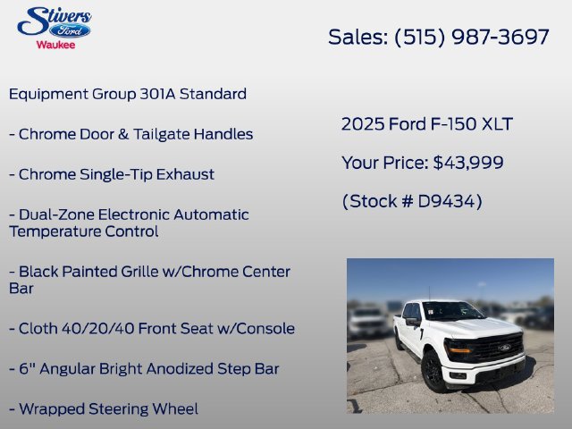 Certified 2025 Ford F150 XLT w/ Equipment Group 301A Standard AWD/4WD image 8