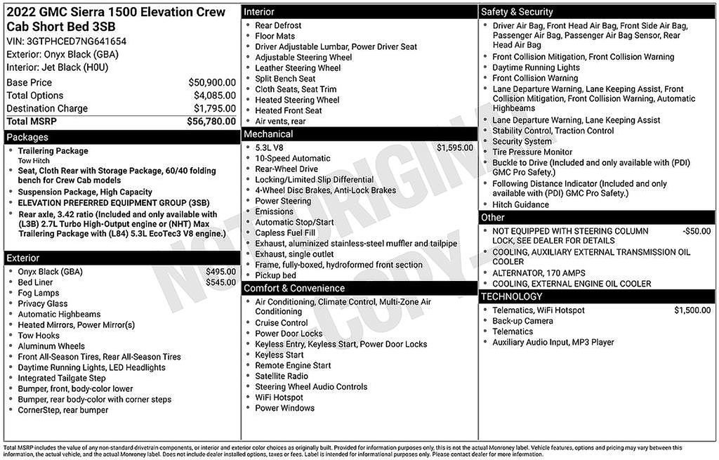 Used 2022 GMC Sierra 1500 Elevation image 32