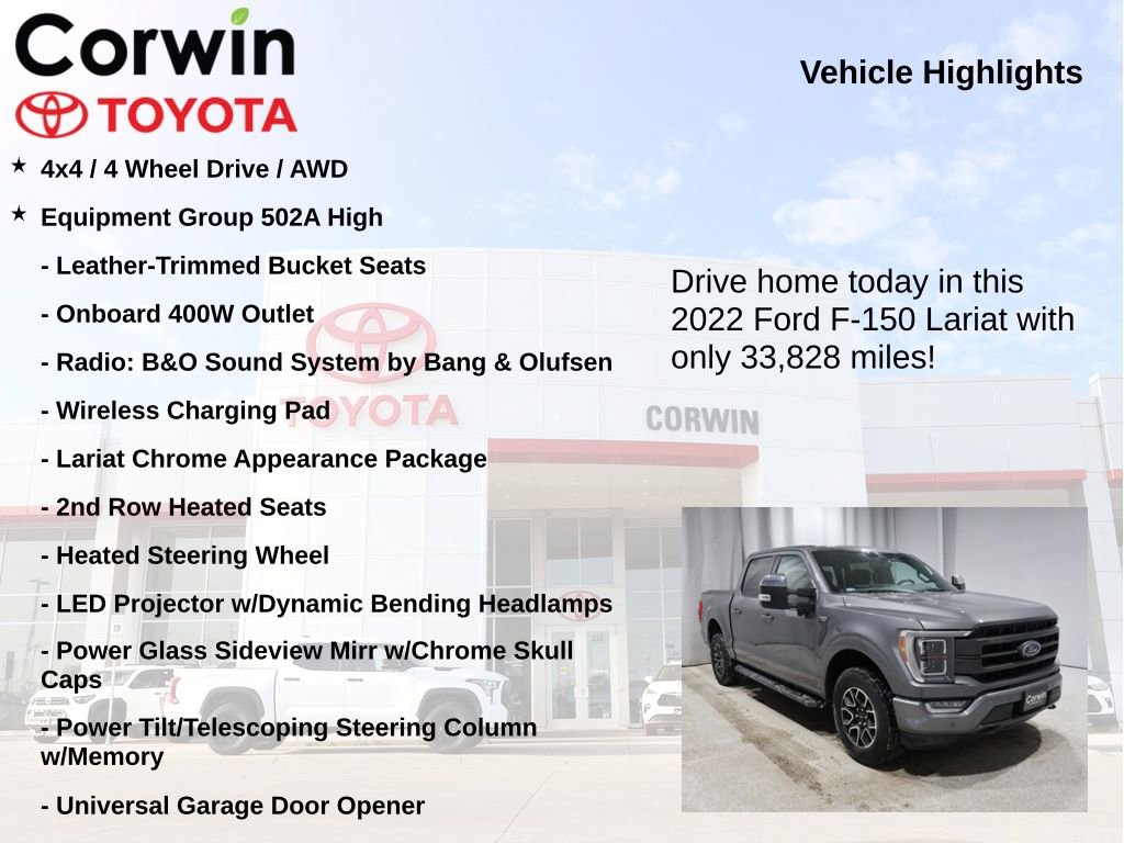 Used 2022 Ford F150 Lariat w/ Equipment Group 502A High image 7