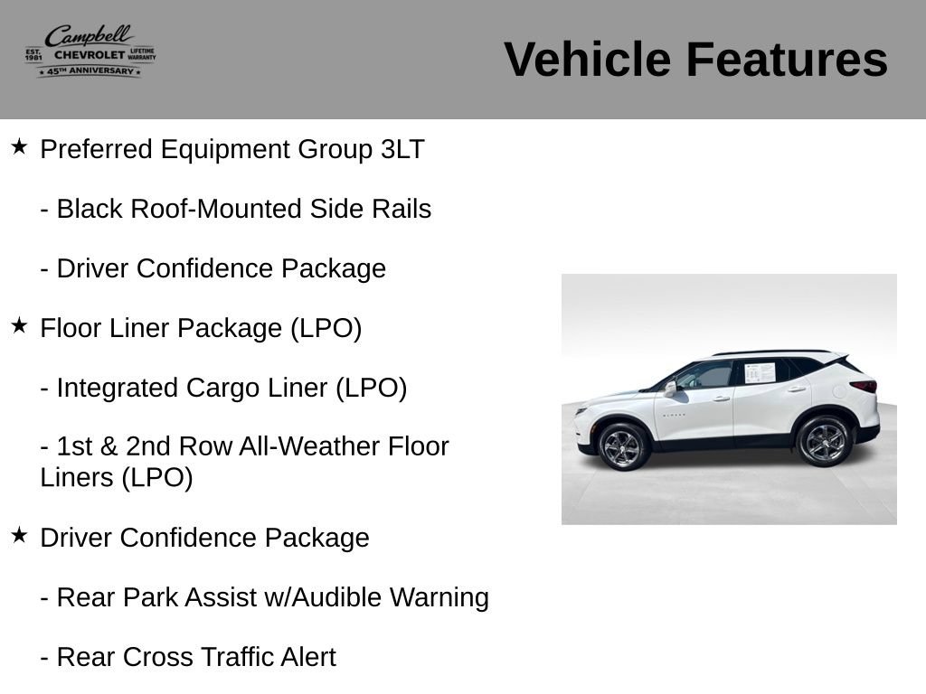 Used 2023 Chevrolet Blazer LT w/ LPO, Floor Liner Package FWD image 10