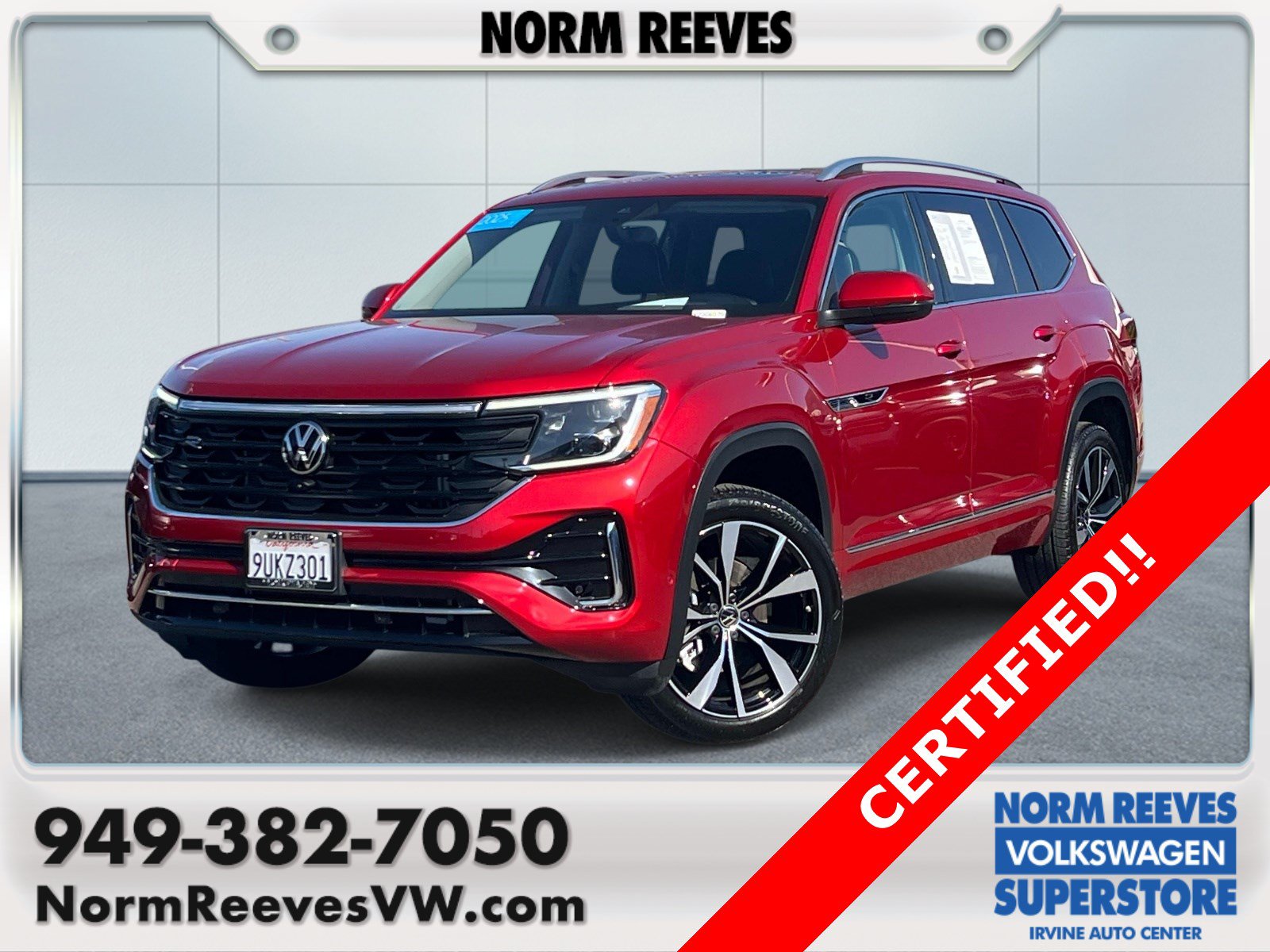 Certified 2025 Volkswagen Atlas SEL Premium R-Line AWD/4WD image 1