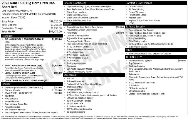 Used 2023 RAM 1500 Big Horn AWD/4WD image 8
