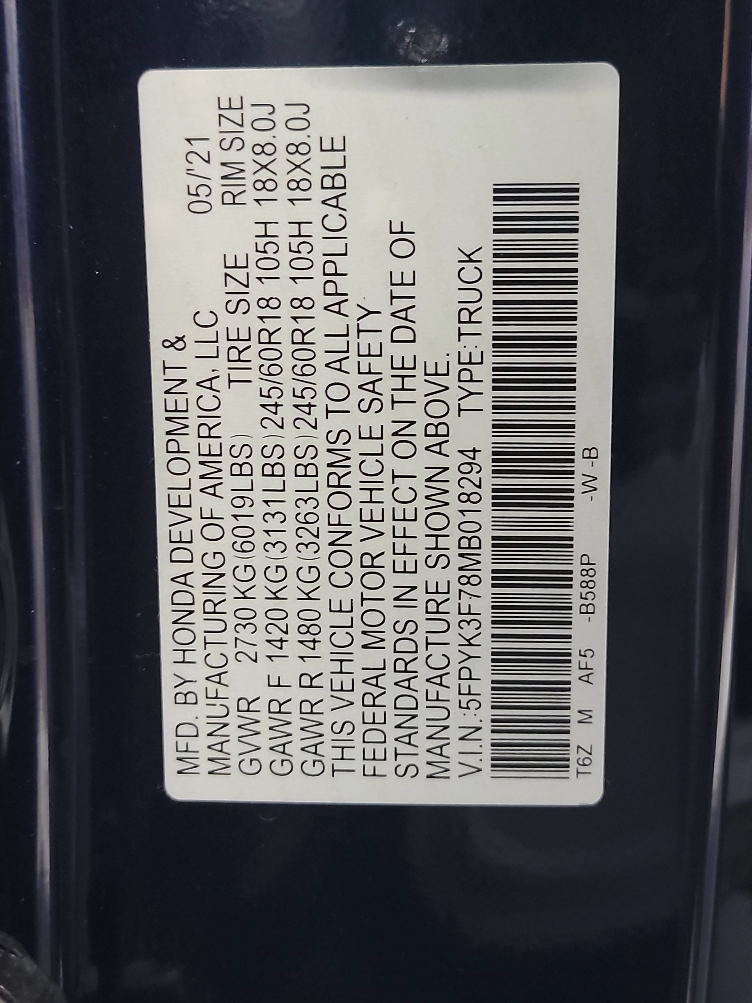 Used 2021 Honda Ridgeline RTL-E image 33