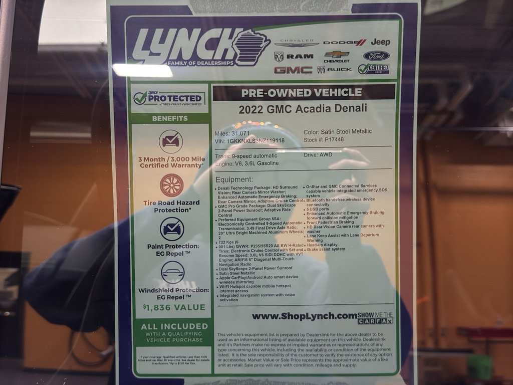 Used 2022 GMC Acadia Denali w/ GMC Pro Grade Package image 44