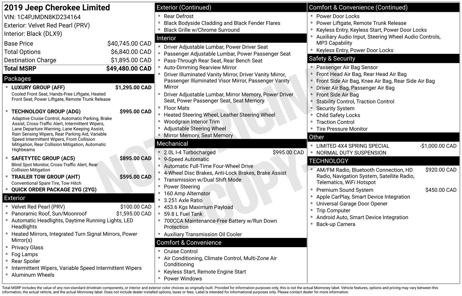 Used 2019 Jeep Cherokee Limited w/ Luxury Group image 20