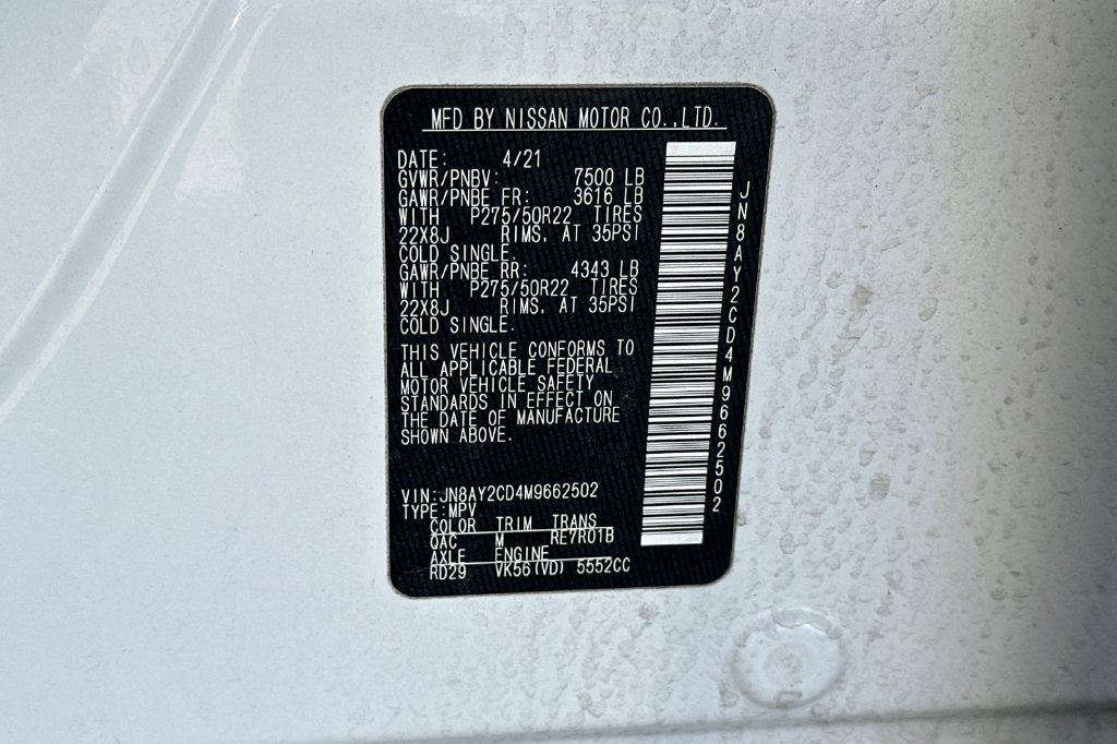 Used 2021 Nissan Armada Platinum AWD/4WD image 33