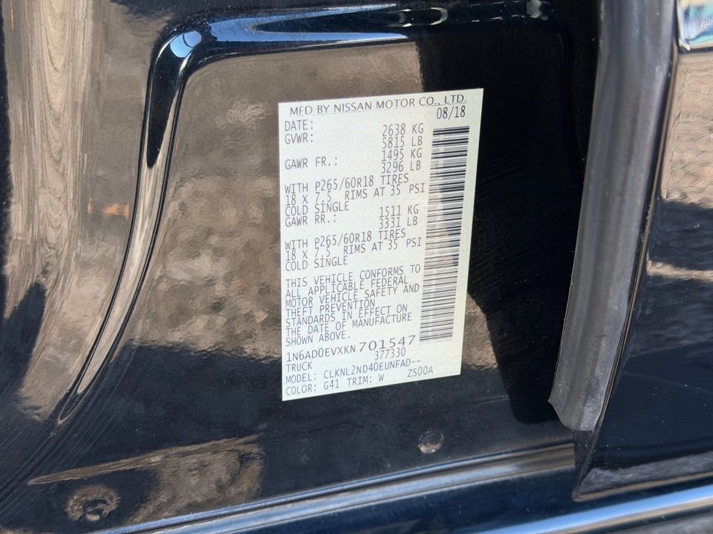 Used 2019 Nissan Frontier SV w/ Value Truck Package image 31