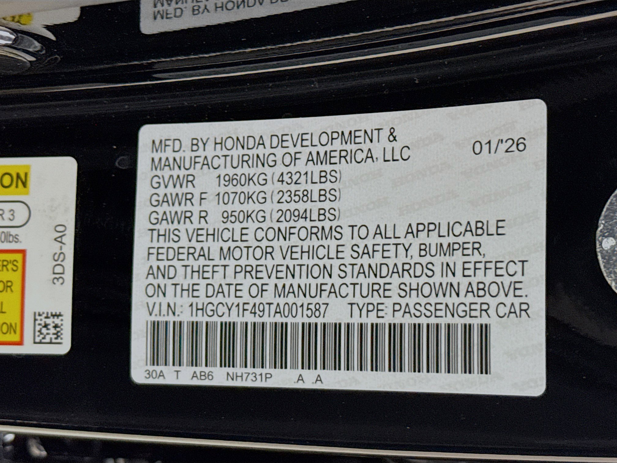 New 2026 Honda Accord SE image 37