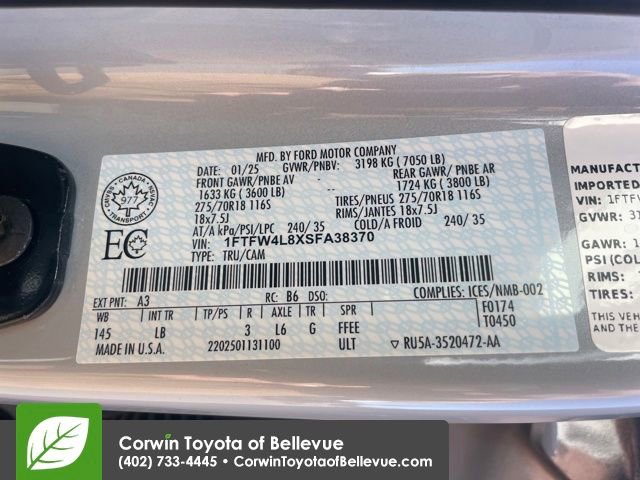 Used 2025 Ford F150 Tremor w/ Tow/Haul Package image 30