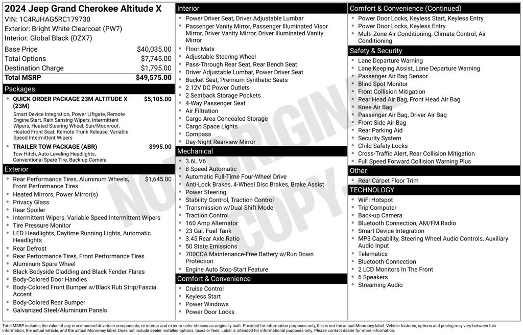 Used 2024 Jeep Grand Cherokee Altitude AWD/4WD image 5