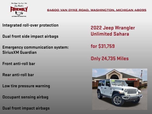Used 2022 Jeep Wrangler Unlimited Sahara AWD/4WD image 15