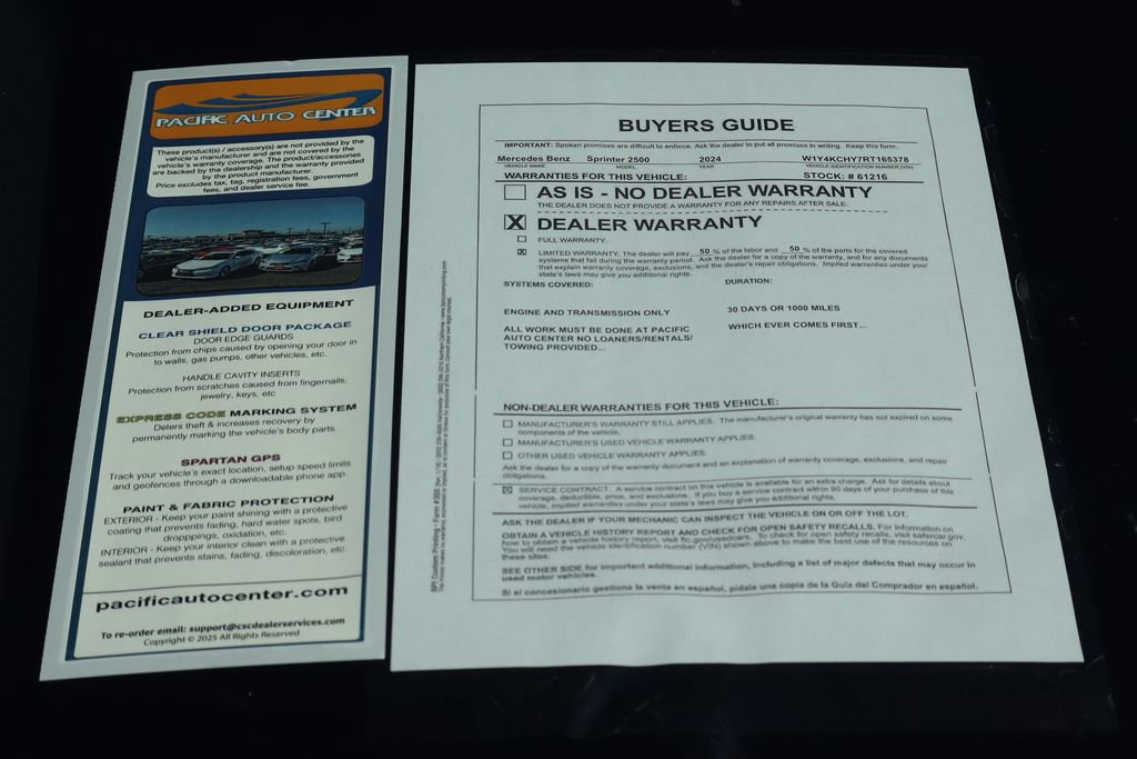 Used 2024 Mercedes-Benz Sprinter 2500 w/ Acoustic Package image 51