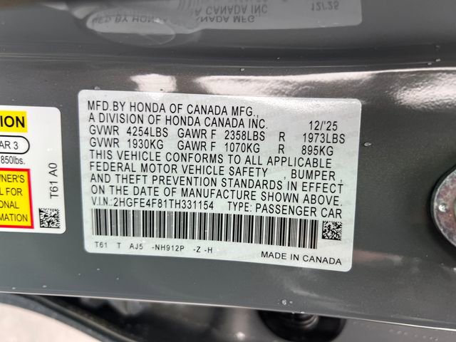 New 2026 Honda Civic Sport Touring image 17