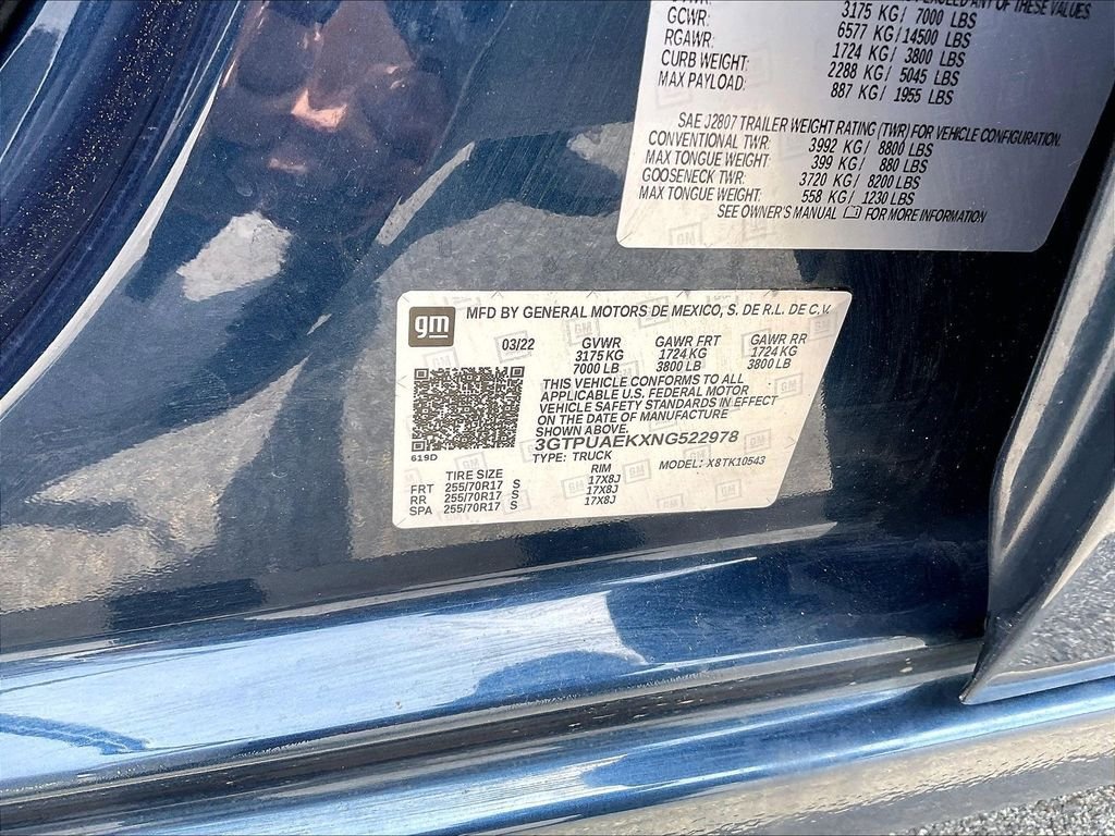 Used 2022 GMC Sierra 1500 Pro w/ Pro Value Package AWD/4WD image 31