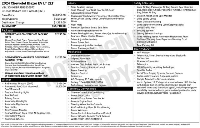 Certified 2024 Chevrolet Blazer EV LT AWD/4WD image 40