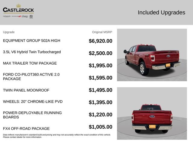 Used 2021 Ford F150 Lariat w/ Equipment Group 502A High AWD/4WD image 4
