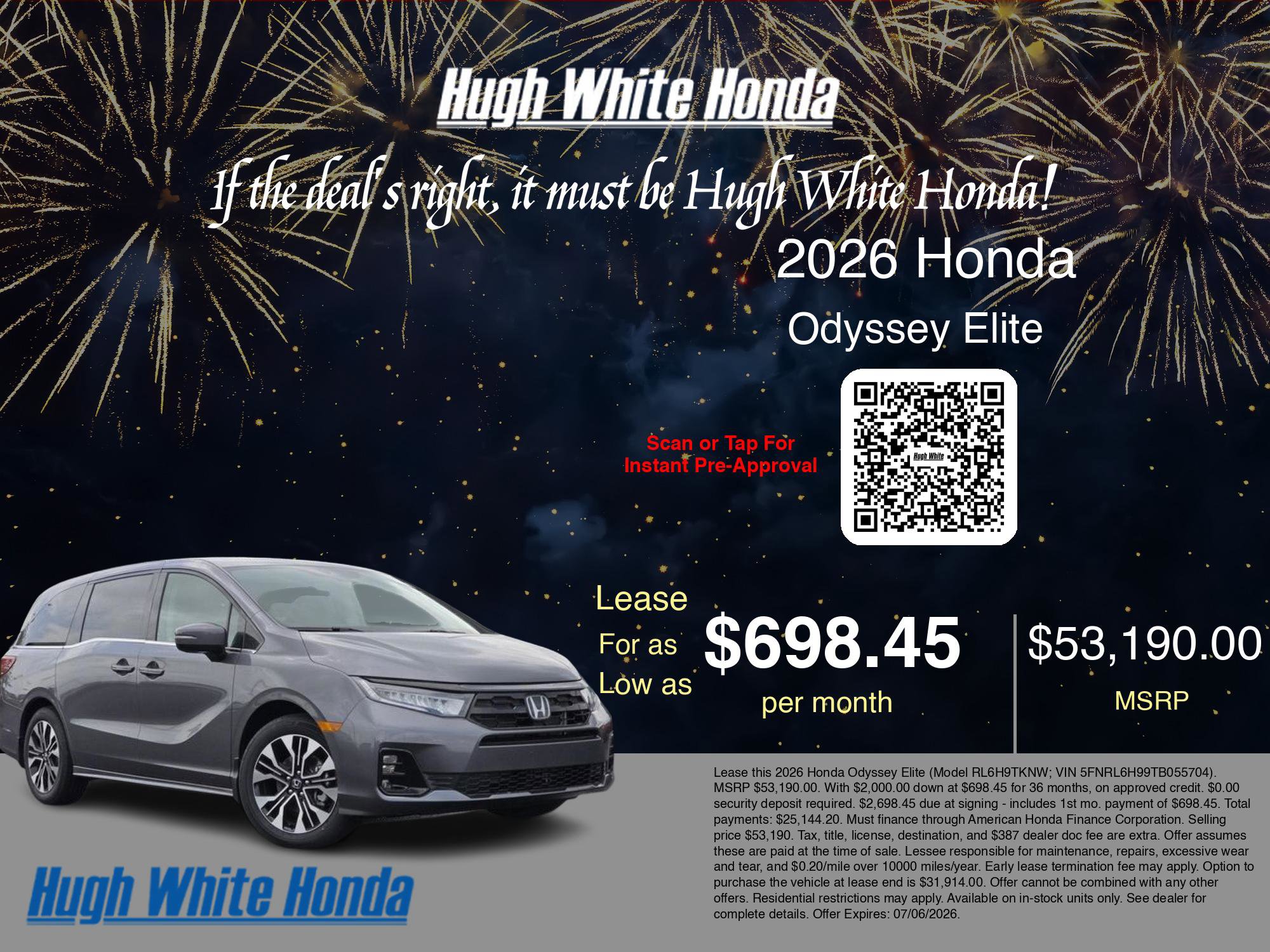 New 2026 Honda Odyssey Elite image 3