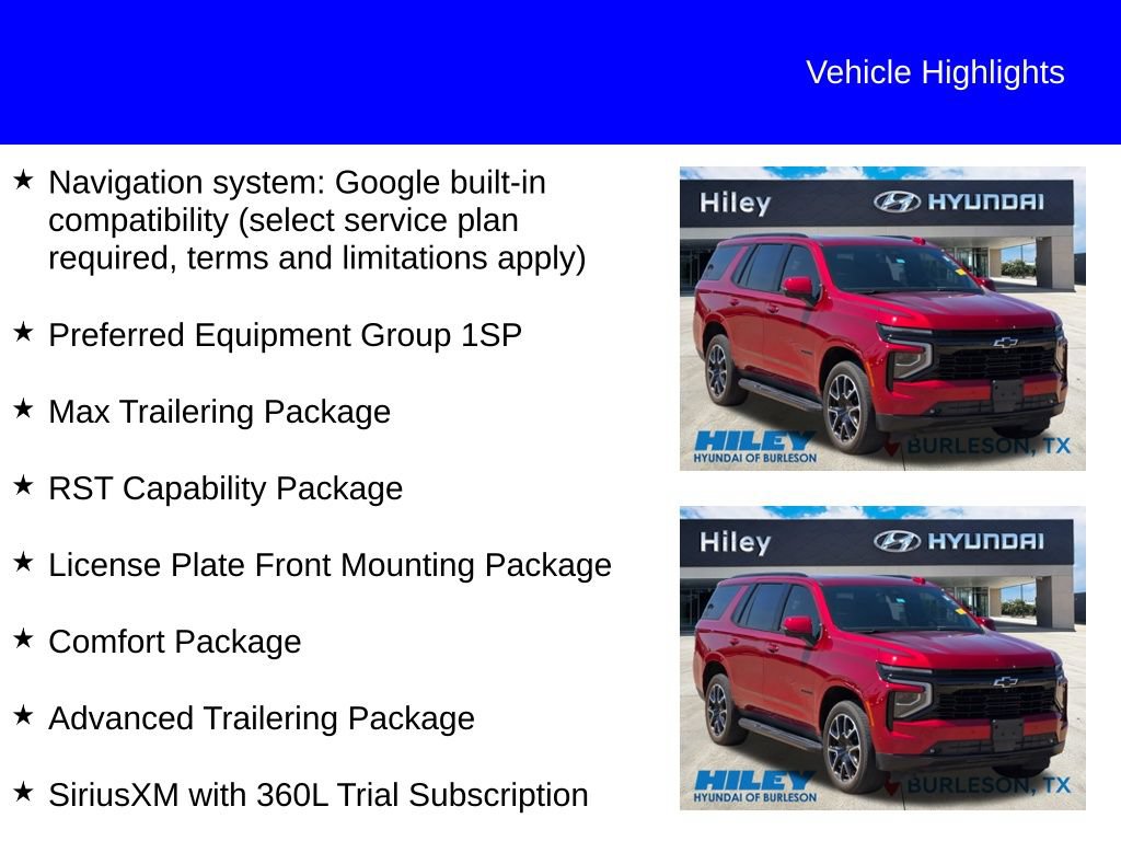 Used 2025 Chevrolet Tahoe RST w/ Comfort Package RWD image 11