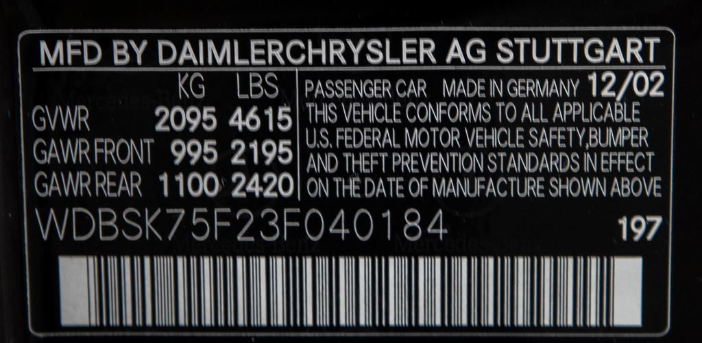 Used 2003 Mercedes-Benz SL 500 image 27