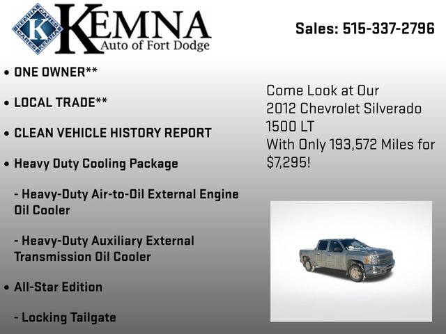 Used 2012 Chevrolet Silverado 1500 LT w/ All-Star Edition image 3