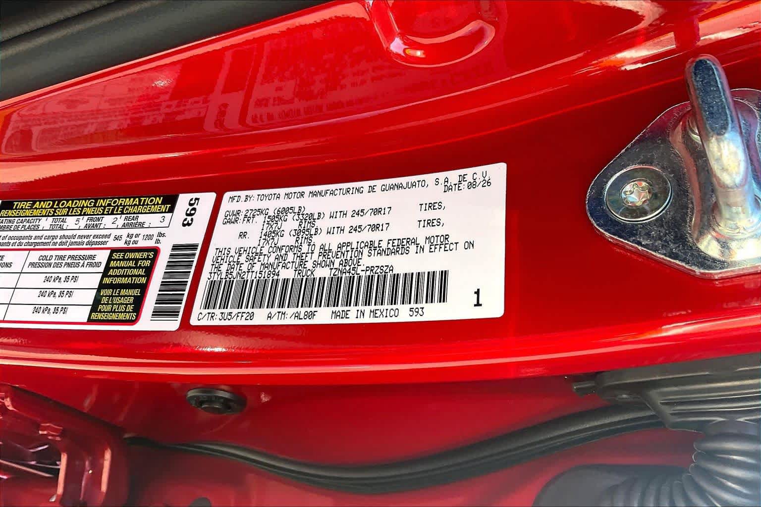 Used 2026 Toyota Tacoma SR5 AWD/4WD image 33