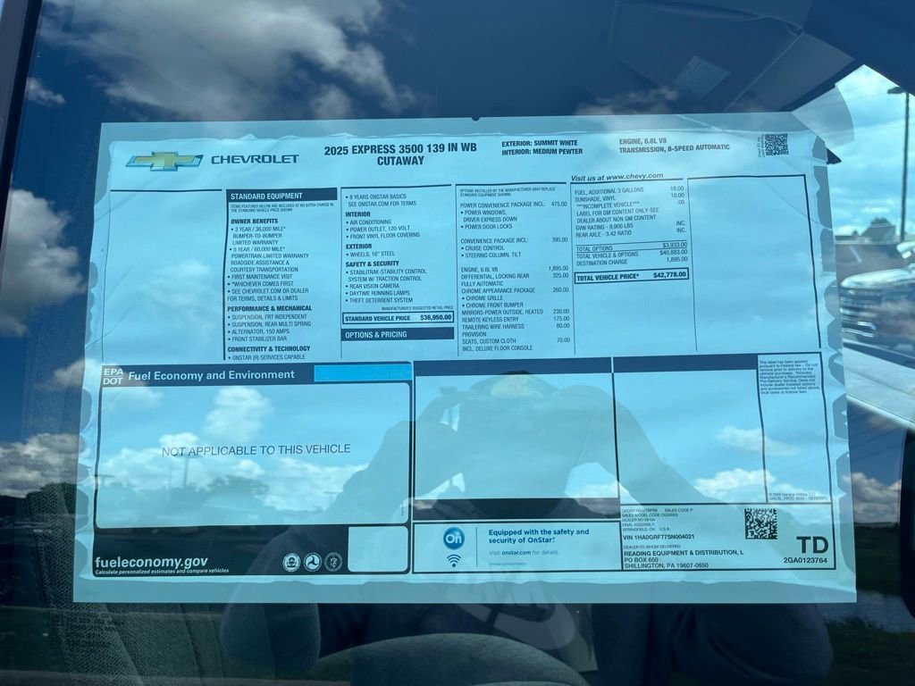 New 2025 Chevrolet Express 3500 w/ Power Convenience Package image 22