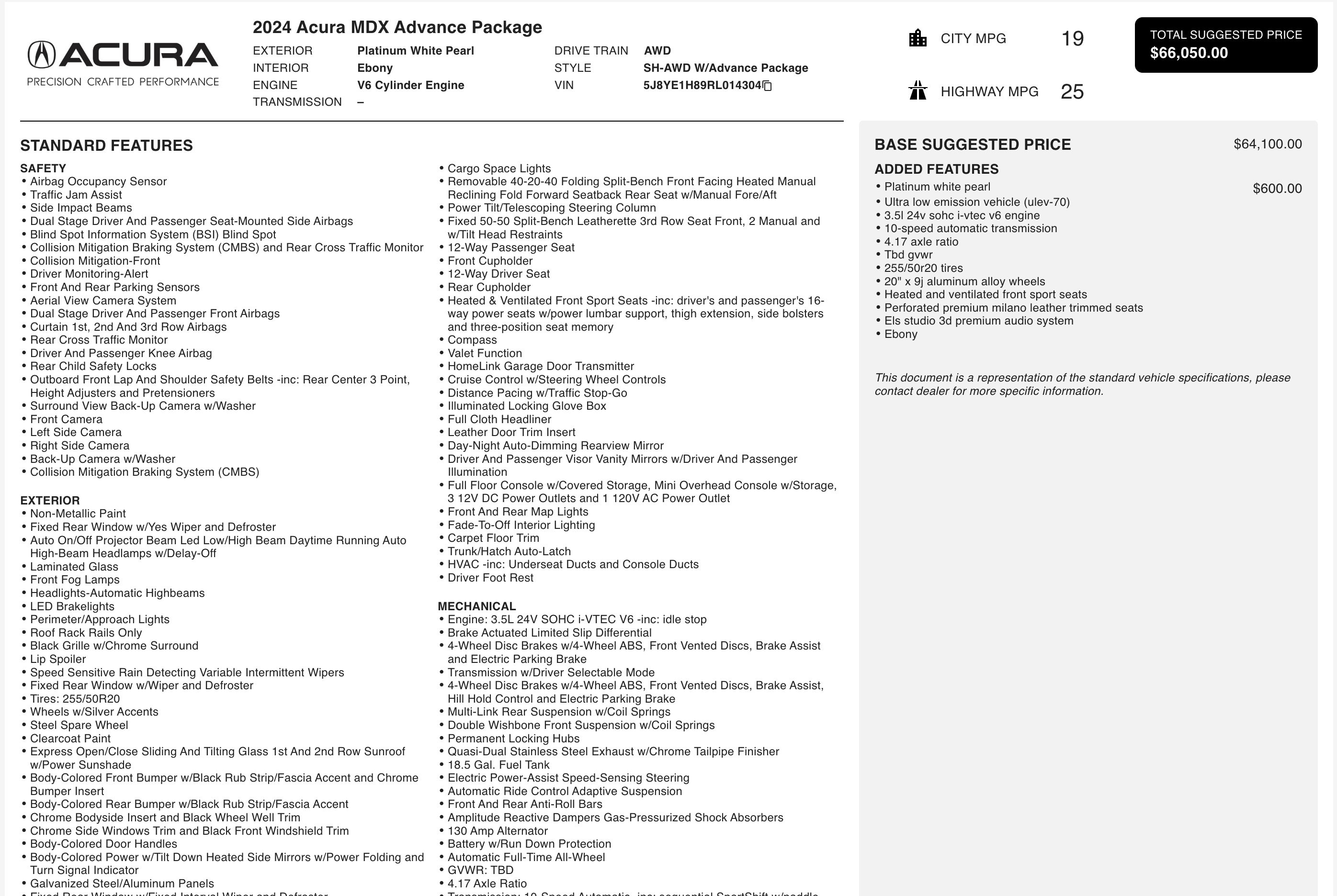 Used 2024 Acura MDX SH-AWD w/ Advance Package image 4