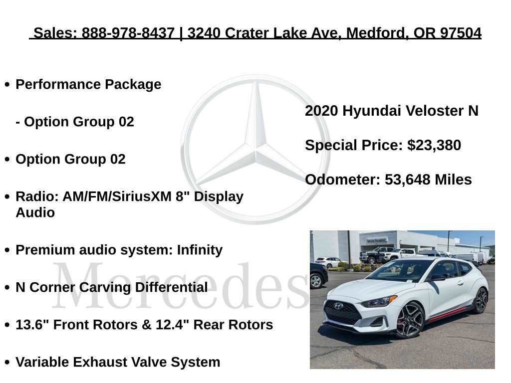 Used 2020 Hyundai Veloster N w/ Performance Package FWD image 6