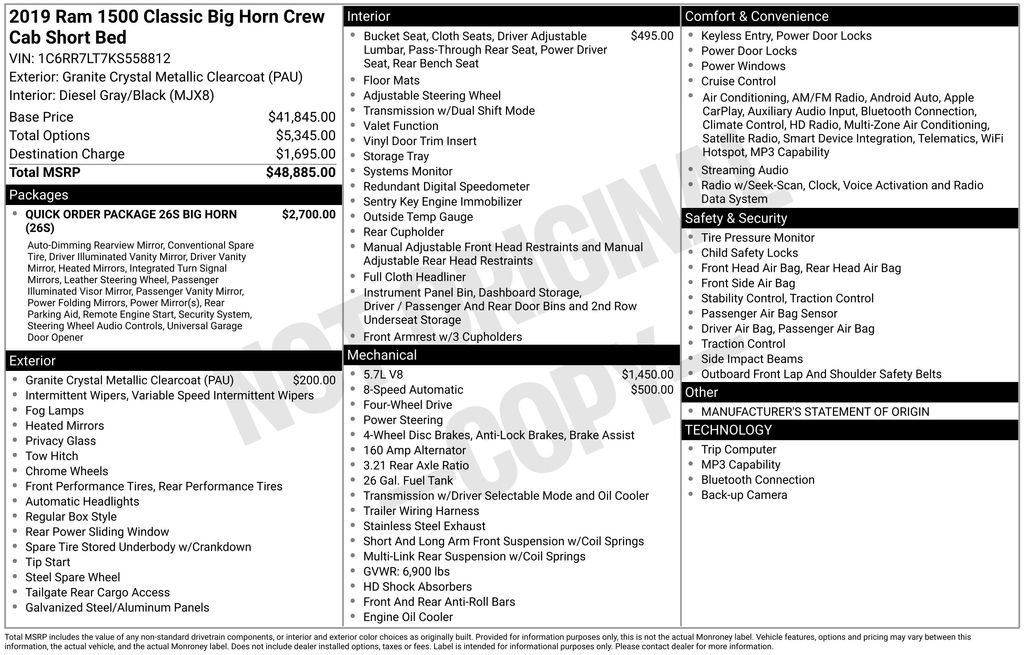 Used 2019 RAM 1500 Big Horn image 6