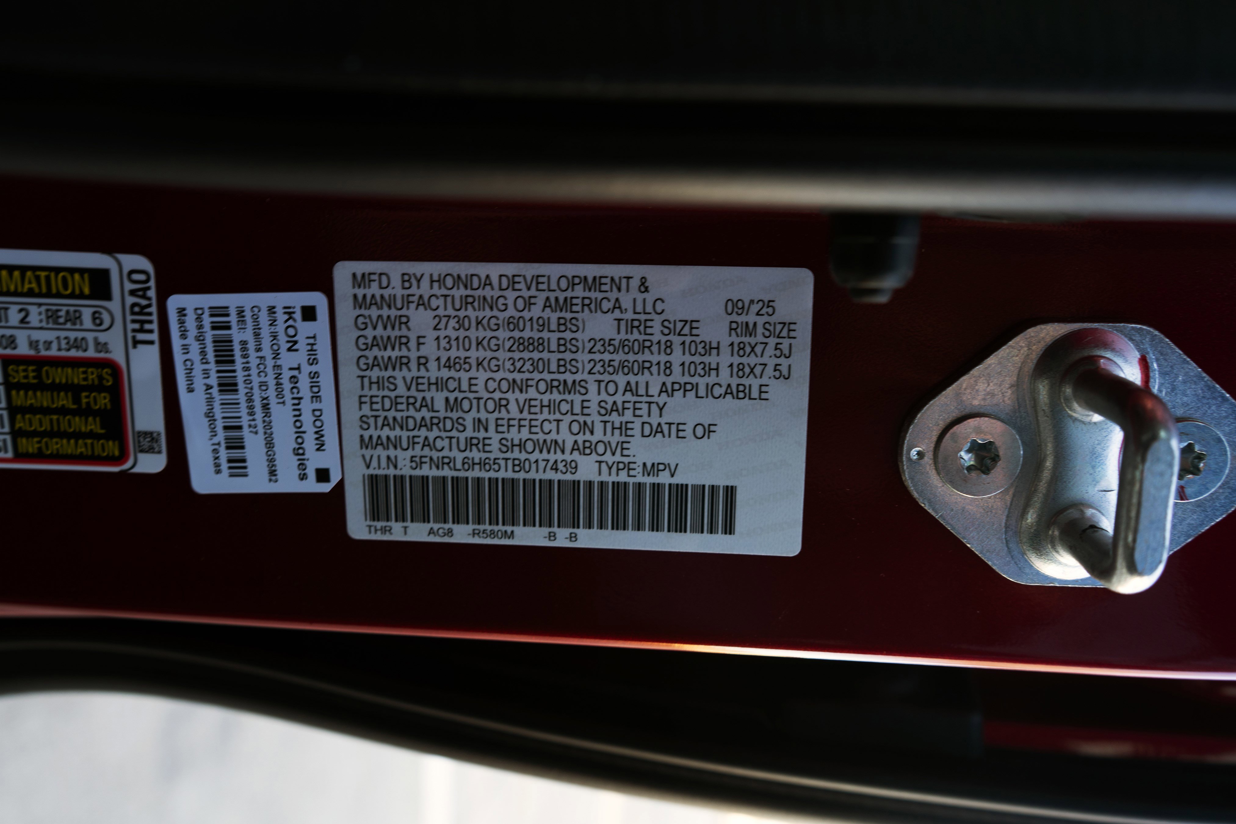 Certified 2026 Honda Odyssey EX-L image 52