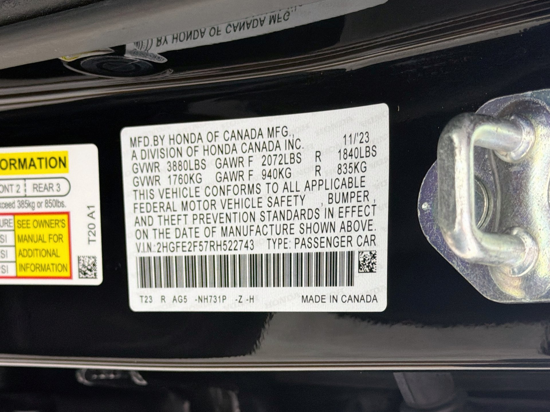 Certified 2024 Honda Civic Sport image 42