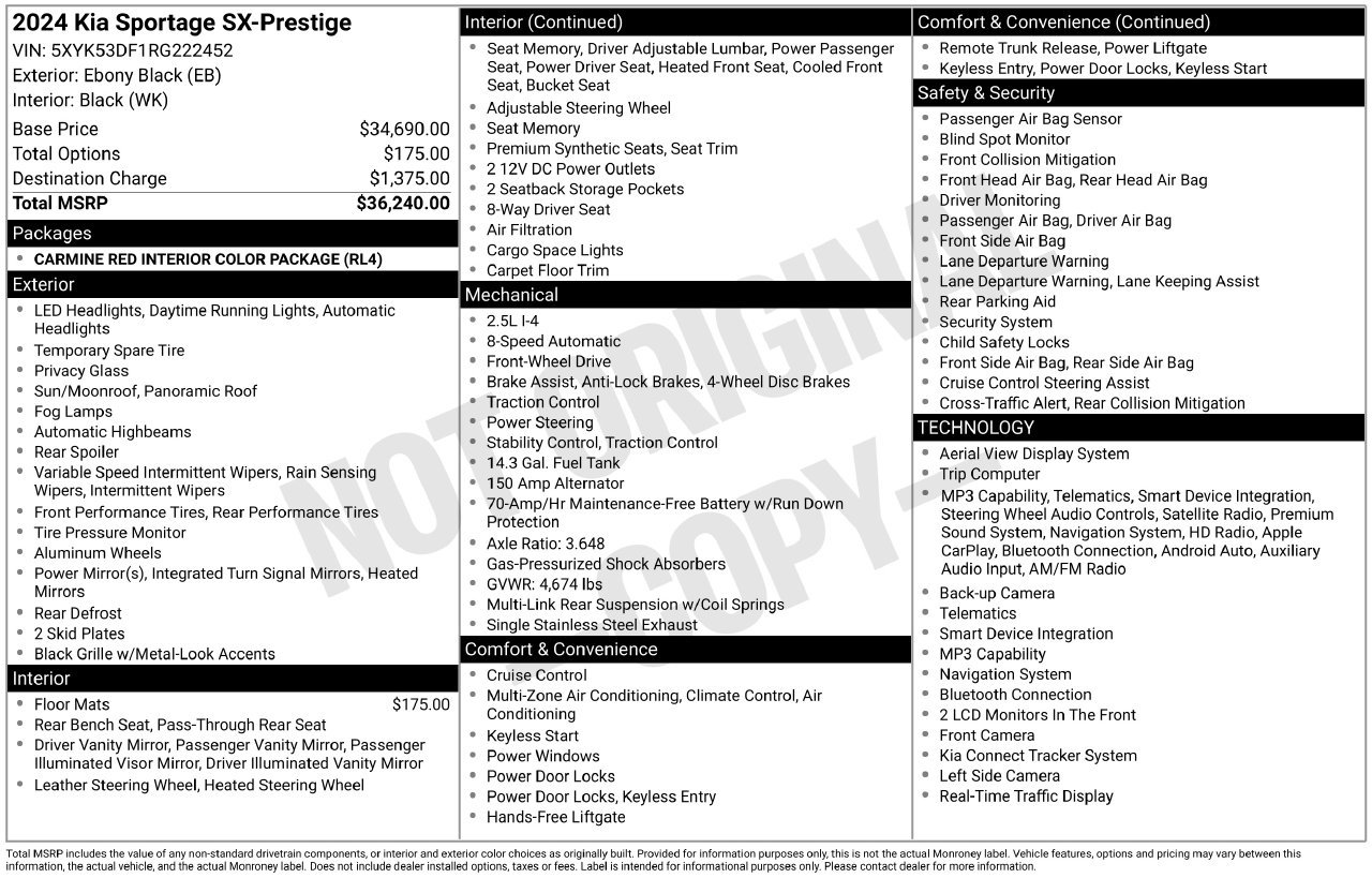 Used 2024 Kia Sportage SX FWD image 9