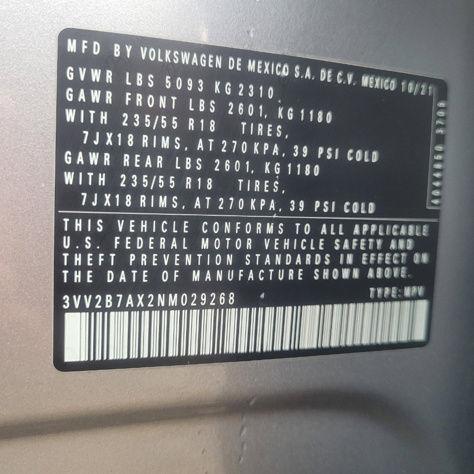 Used 2022 Volkswagen Tiguan SE image 39