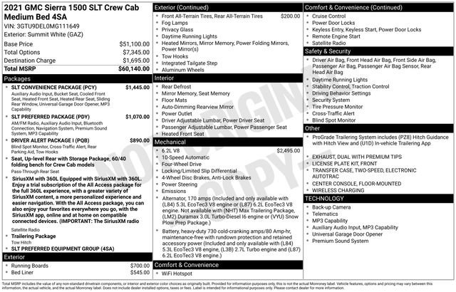 Certified 2021 GMC Sierra 1500 SLT w/ SLT Convenience Package AWD/4WD image 3