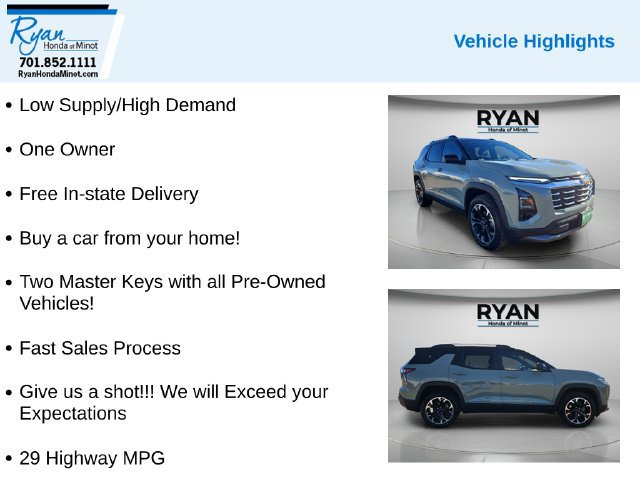 Used 2025 Chevrolet Equinox LT w/ Convenience Package II AWD/4WD image 2