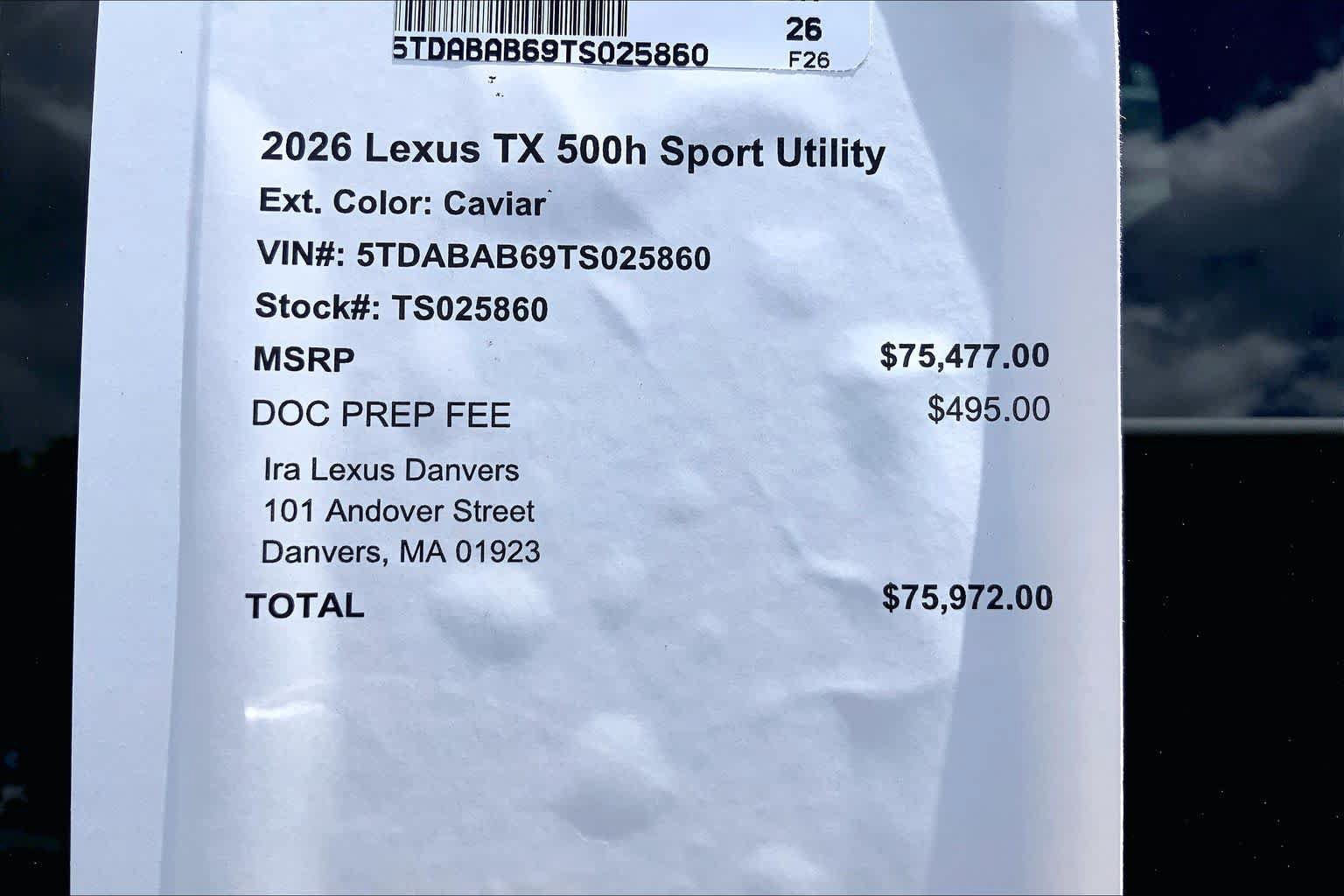 New 2026 Lexus TX 500h AWD image 21