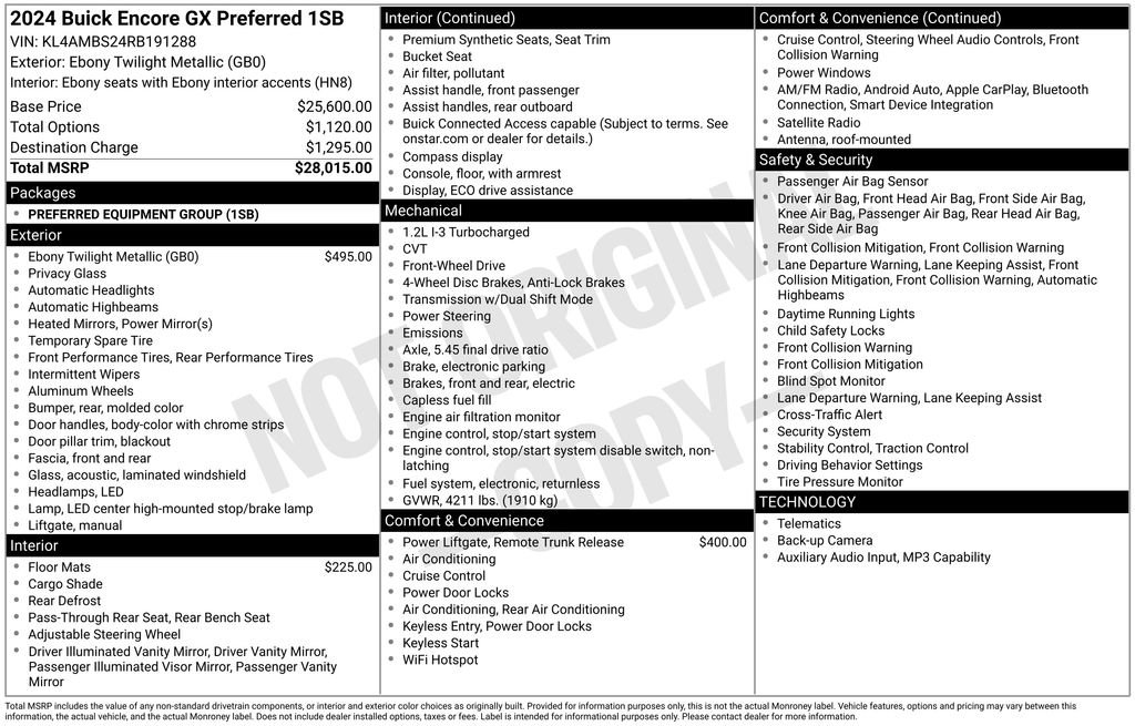 Certified 2024 Buick Encore GX Preferred image 12