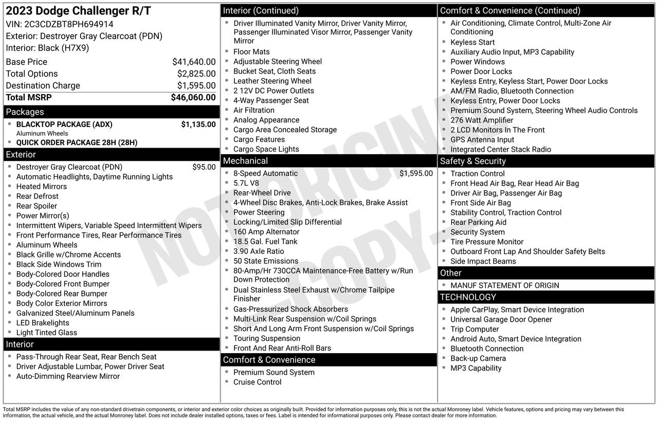 Used 2023 Dodge Challenger R/T w/ Blacktop Package image 35