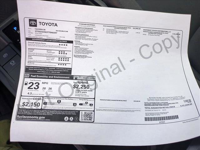 New 2026 Toyota Tacoma SR w/ SR Upgrade Package image 17