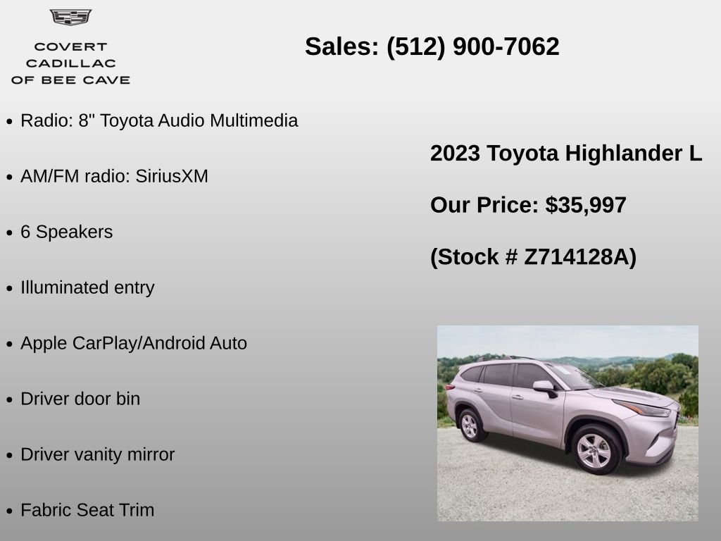 Used 2023 Toyota Highlander L FWD image 6