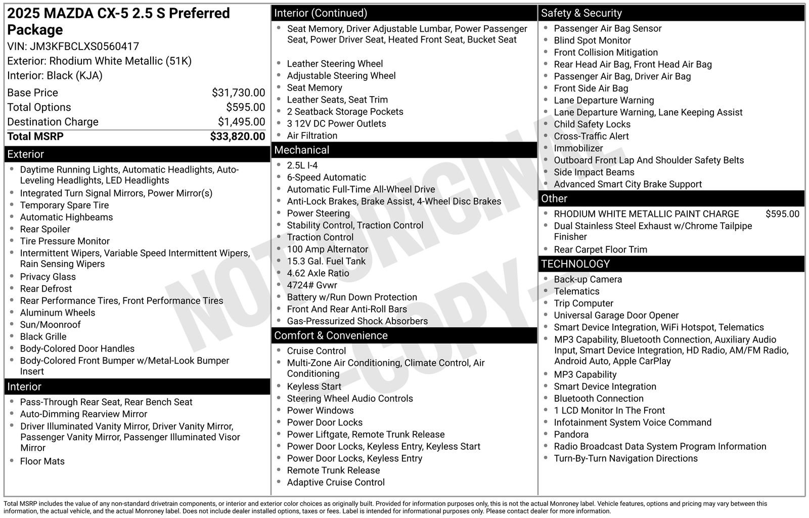 Certified 2025 MAZDA CX-5 AWD 2.5 S w/ Preferred Package image 46
